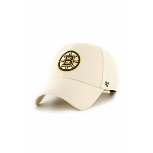 47 brand sapca NHL Boston Bruins culoarea bej, cu imprimeu, H-MVPSP01WBP-NTA imagine