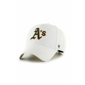 47 brand sapca MLB Oakland Athletics culoarea alb, cu imprimeu, B-MVP18WBV-WHA imagine