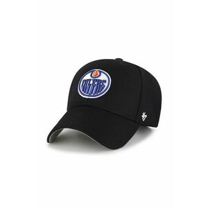 47 brand sapca NHL Edmonton Oilers culoarea negru, cu imprimeu, H-MVP06WBV-BKH imagine