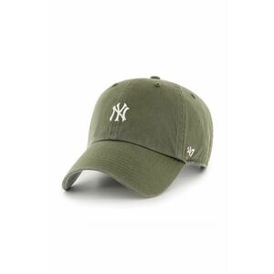 47 brand șapcă de baseball din bumbac MLB New York Yankees culoarea maro, cu imprimeu, B-BSRNR17GWS-SWA imagine