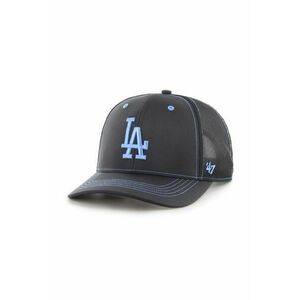 47 brand sapca MLB Los Angeles Dodgers culoarea negru, cu imprimeu, B-XRAYD12BBP-BK imagine