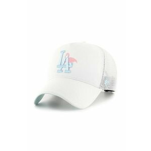 47 brand sapca MLB Los Angeles Dodgers culoarea alb, cu imprimeu, B-ICNDT12CTP-WH imagine