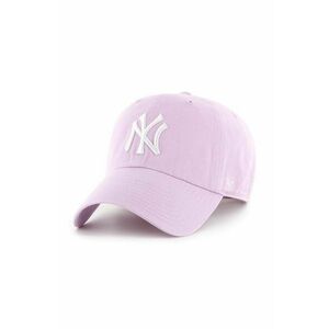 47 brand șapcă de baseball din bumbac MLB New York Yankees culoarea violet, cu imprimeu, B-NLRGW17GWS-YX imagine