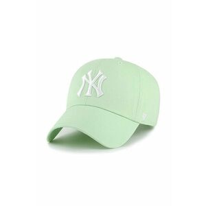 47 brand șapcă de baseball din bumbac MLB New York Yankees culoarea verde, cu imprimeu, B-NLRGW17GWS-B0B imagine