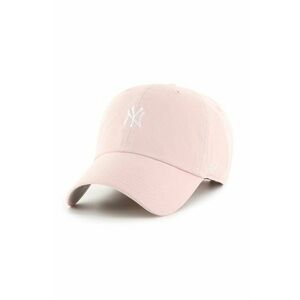 47 brand sapca MLB New York Yankees culoarea roz, cu imprimeu, B-BSRNR17GWS-PK imagine