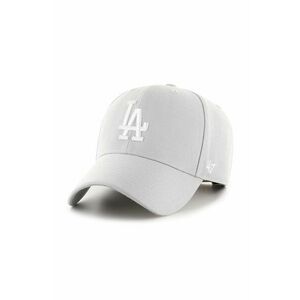 47 brand sapca MLB Los Angeles Dodgers culoarea gri, cu imprimeu, B-MVPSP12WBP-SLA imagine