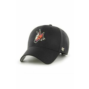 47 brand sapca NHL Arizona Coyotes culoarea negru, cu imprimeu, H-MVP21WBV-BKJ imagine