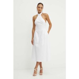 Bardot rochie GENEVIEVE culoarea alb, midi, evazati, 59364DB imagine