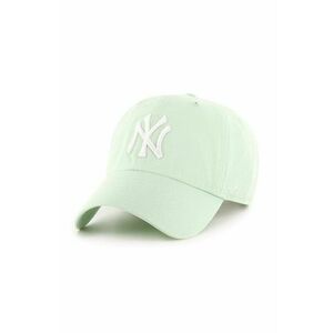 47 brand șapcă de baseball din bumbac MLB New York Yankees culoarea verde, cu imprimeu, B-NLRGW17GWS-B0 imagine