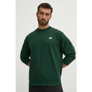 New Balance bluza barbati, culoarea verde, neted, MT41507NWG imagine