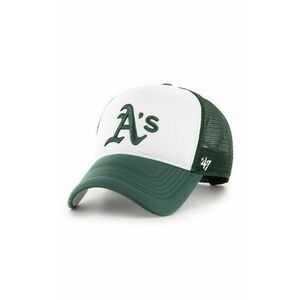 47 brand sapca MLB Oakland Athletics culoarea verde, cu imprimeu, B-TRTFM18KPP-DG imagine