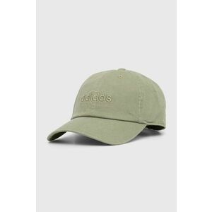 adidas șapcă de baseball din bumbac culoarea verde, cu imprimeu, IY5418 imagine