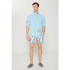 Pantaloni scurti de baie cu imprimeu tropical imagine