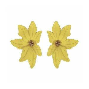 Cercei Kiley, galbeni, in forma de floare - Colectia Floral Paradise imagine