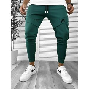 Pantaloni de trening verde inchis conici 12259 D3-5.3 imagine