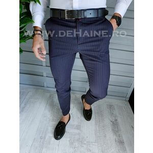 Pantaloni barbati eleganti bleumarin B1549 imagine