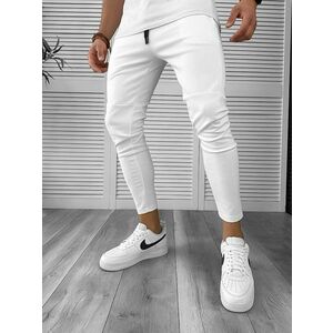 Pantaloni de trening albi conici 12609 113-4 imagine