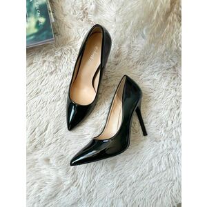 Pantofi eleganti dama cu toc subtire negri GH105 imagine