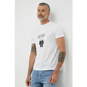 Karl Lagerfeld tricou din bumbac culoarea alb, cu imprimeu 500251.755071 imagine