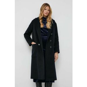 MAX&Co. palton din lana culoarea albastru marin, de tranzitie, oversize imagine