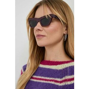 Burberry ochelari de soare femei, culoarea violet imagine
