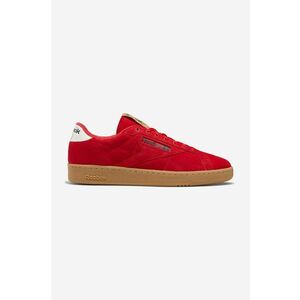 Reebok Classic sneakers din piele întoarsă C Grounds culoarea roșu, GV6954 GV6954-red imagine