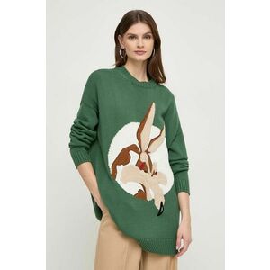 MAX&Co. pulover de bumbac x CHUFY culoarea verde, călduros 2418360000000 imagine
