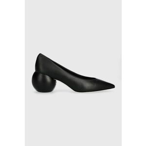Weekend Max Mara pantofi de piele Jock culoarea negru, cu toc drept, 2415521074600 imagine