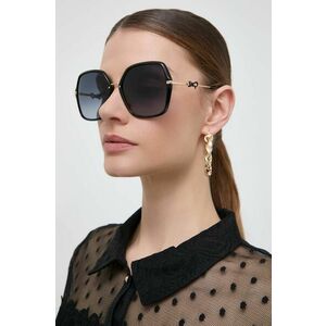 Carolina Herrera ochelari de soare femei, culoarea negru imagine