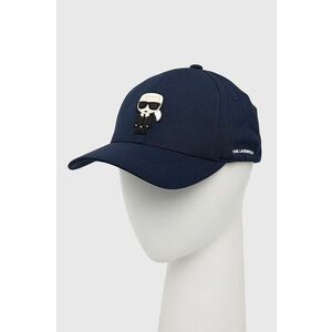 Karl Lagerfeld șapcă culoarea albastru marin, cu imprimeu imagine