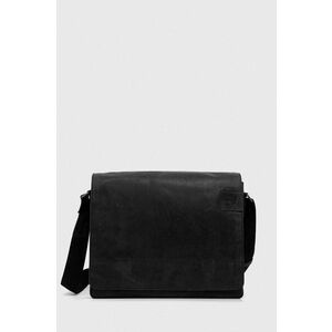 Strellson geanta de piele culoarea negru imagine