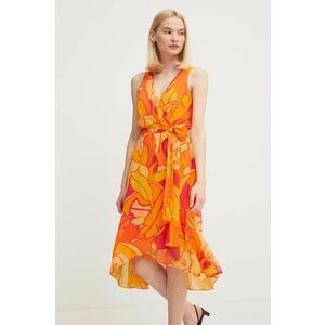 Joseph Ribkoff rochie culoarea portocaliu, mini, evazati, 242015 imagine