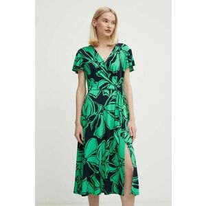 Joseph Ribkoff rochie culoarea verde, midi, evazati, 241052 imagine