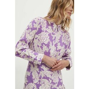 Answear Lab camasa femei, culoarea violet, cu guler clasic, regular imagine