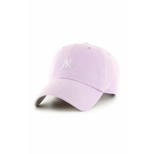 47 brand șapcă de baseball din bumbac MLB New York Yankees culoarea violet, cu imprimeu, B-BSRNR17GWS-YX imagine