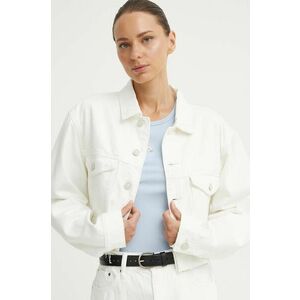 G-Star Raw geaca jeans femei, culoarea bej, de tranzitie, D24943-D300 imagine