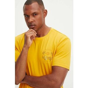 Medicine tricou barbati, culoarea galben, cu imprimeu imagine
