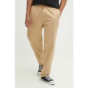 Tommy Jeans pantaloni barbati, culoarea bej, drept, DM0DM18937 imagine