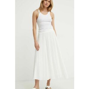 Résumé fusta din bumbac BuranoRS Skirt culoarea alb, midi, evazati, 121861183 imagine