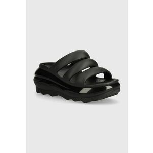 Crocs papuci Mega Crush Triple Strap femei, culoarea negru, cu platforma, 209842 imagine