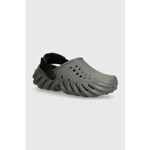 Crocs papuci Echo Clog culoarea gri, 207937 imagine