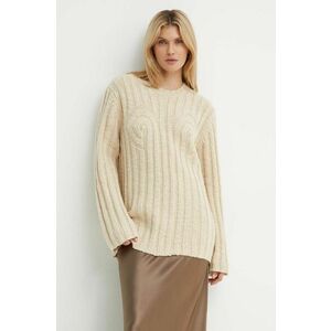 By Malene Birger pulover de lana CIRRA femei, culoarea bej, călduros, Q72457001 imagine