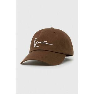 Karl Kani șapcă de baseball din bumbac culoarea maro, modelator imagine