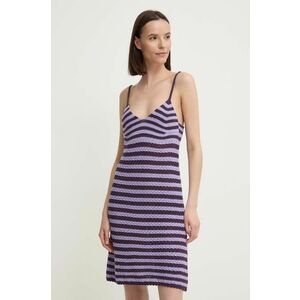 United Colors of Benetton rochie culoarea violet, mini, drept imagine