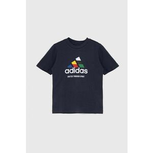 adidas tricou de bumbac pentru copii TIRO NATIONS T culoarea albastru marin, cu imprimeu, IY8128 imagine