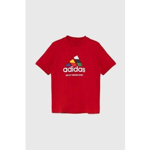 adidas tricou de bumbac pentru copii TIRO NATIONS T culoarea rosu, cu imprimeu, IY8127 imagine