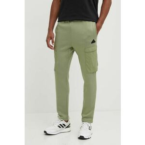 adidas pantaloni de trening City Escape culoarea verde, cu imprimeu, IV7419 imagine
