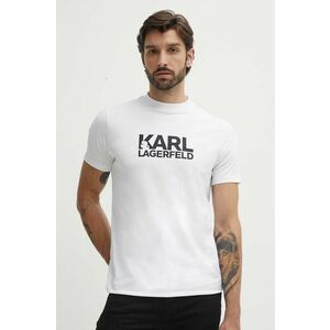 Karl Lagerfeld tricou barbati, culoarea alb, cu imprimeu, 543235.755087 imagine