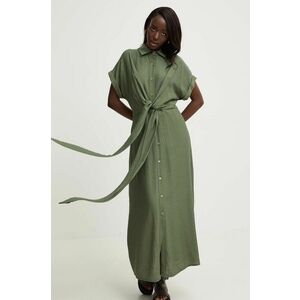 Answear Lab rochie culoarea verde, maxi, evazati imagine