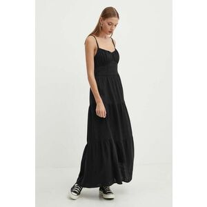 Hollister Co. rochie din in culoarea negru, maxi, evazati imagine